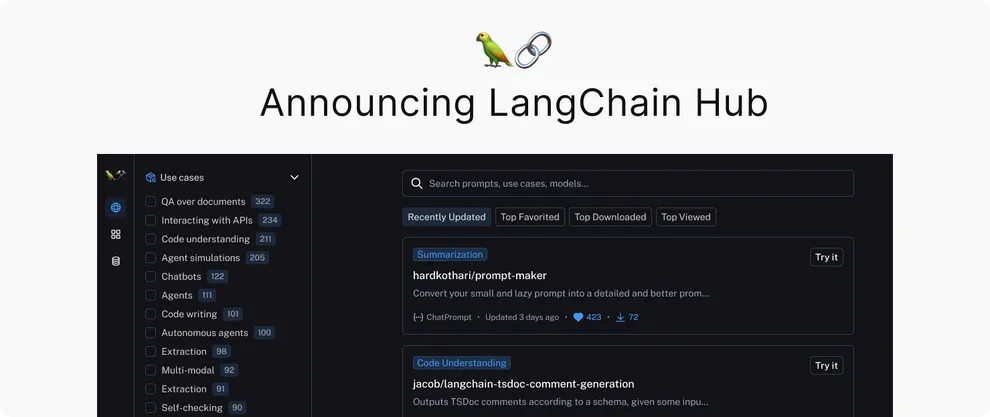 Announcing LangChain Hub